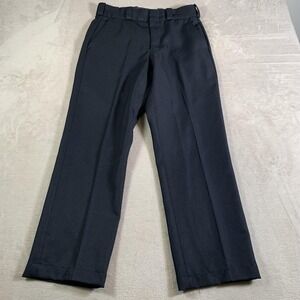 Elbeco TexTrop Pants Mens 32R Navy Uniform Dress Flat Front Work Police Duty‎